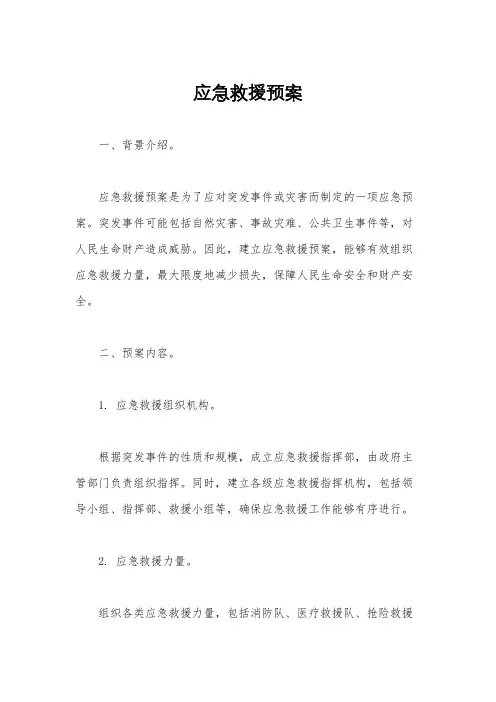 应急救援预案