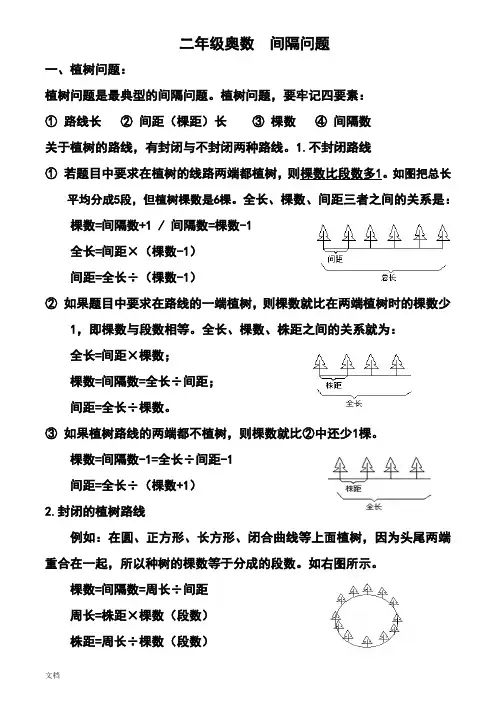 间隔问题练习(竞赛)苏教版二年级下册数学