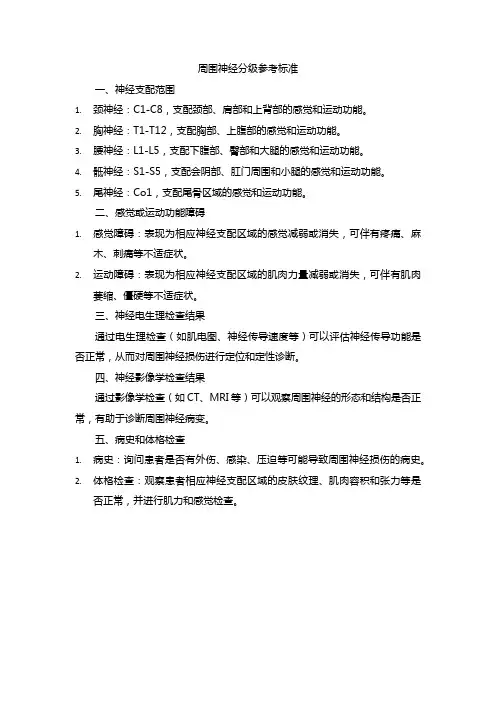 周围神经分级参考标准