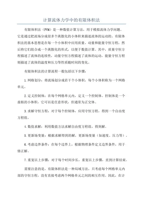 计算流体力学中的有限体积法