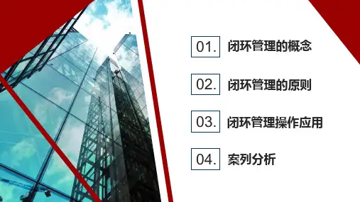 PPT模板现代企业闭环管理的概念原则及案例分析
