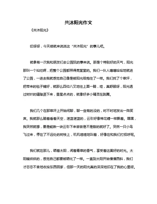 共沐阳光作文