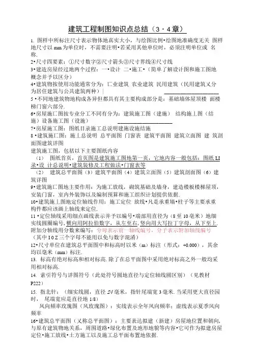 建筑工程制图知识点