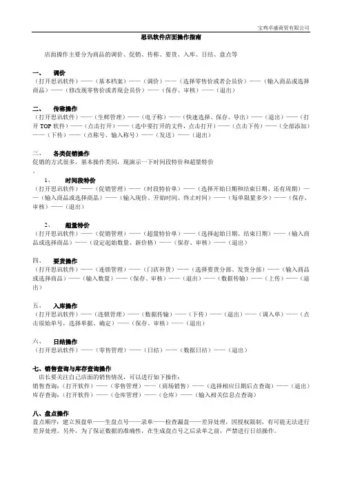 店面操作