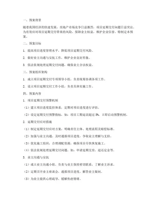 项目延期交付专项预案