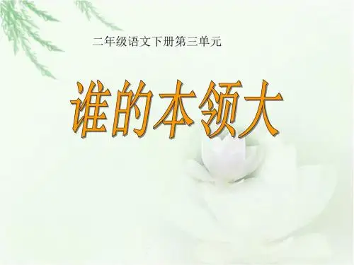 苏教版小学二年级语文下册《谁的本领大》课件