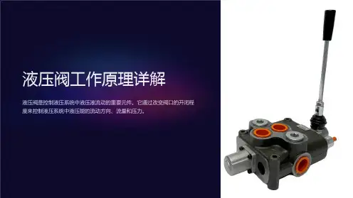 液压阀工作原理详解