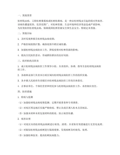 松材线虫病安全预案