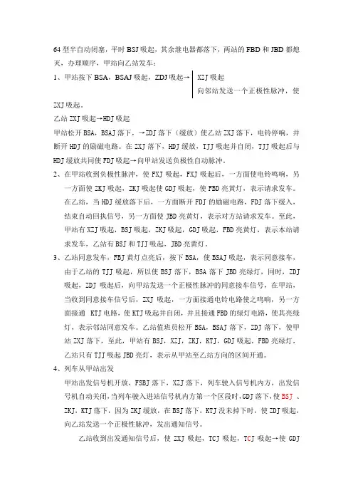 64型半自动闭塞