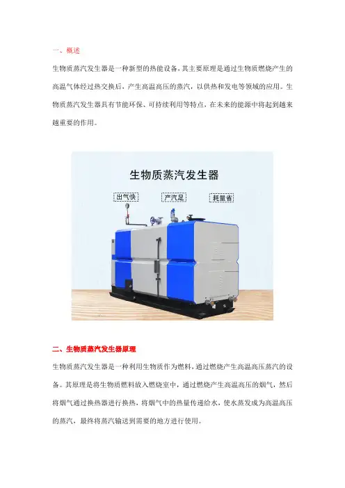 生物质蒸汽发生器原理和发展趋势