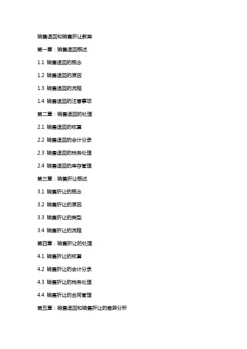 销售退回和销售折让教案
