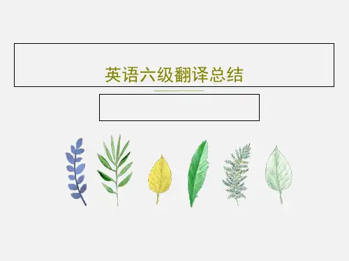 英语六级翻译总结共20页文档