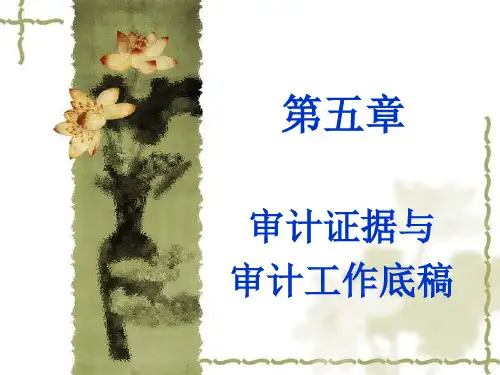 审计证据与审计工作底稿培训