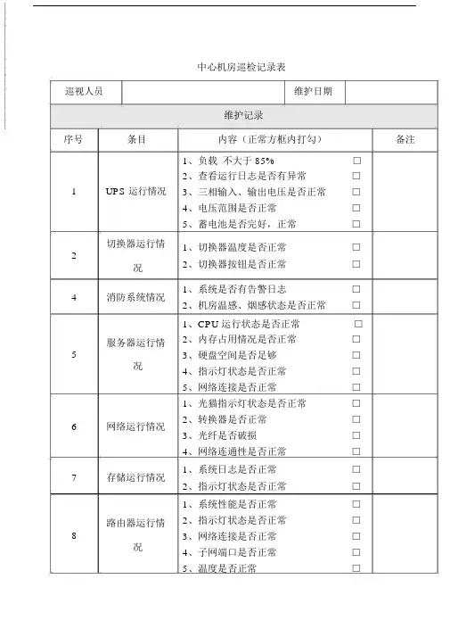 中心机房巡检记录表.docx