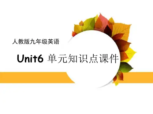 人教版九年级英语Unit6单元知识点ppt课件