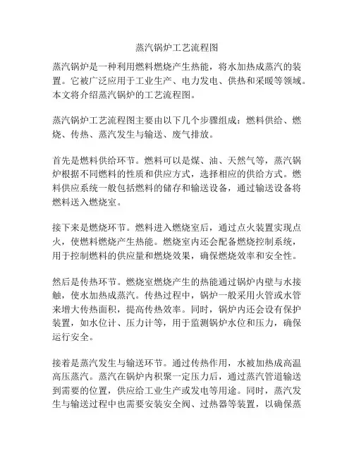 蒸汽锅炉工艺流程图