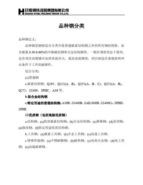 品种钢分类简介