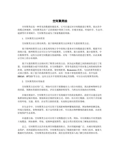 空间聚类法