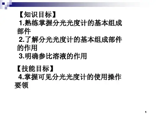 分光光度计及其操作ppt课件