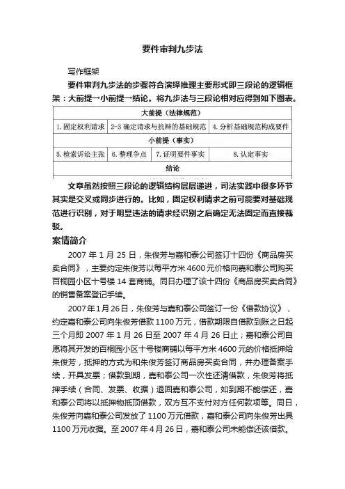 要件审判九步法