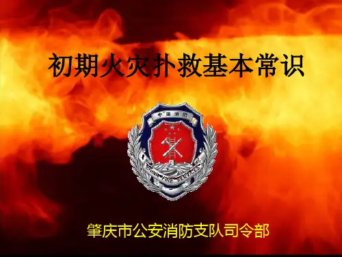 初起火灾扑救基础常识
