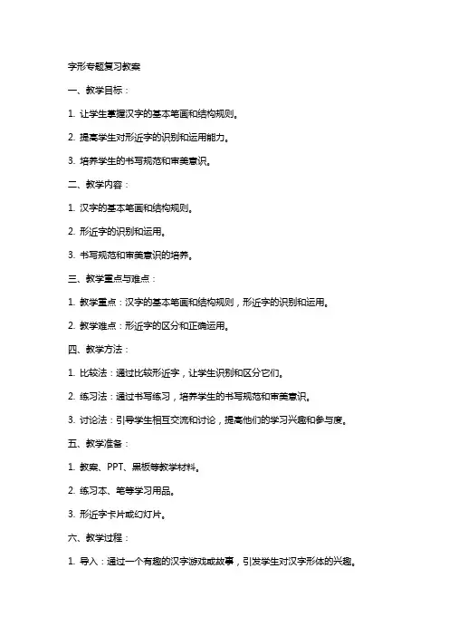 字形专题复习教案