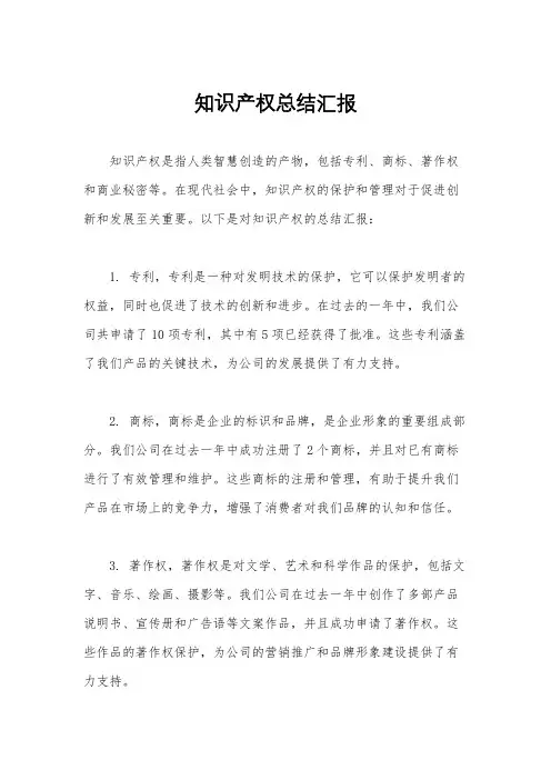 知识产权总结汇报