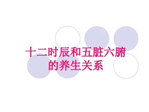 十二时辰和五脏六的养生关系