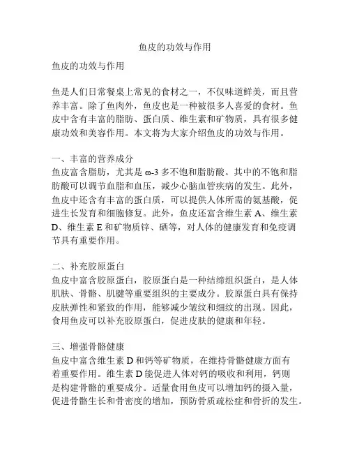 鱼皮的功效与作用