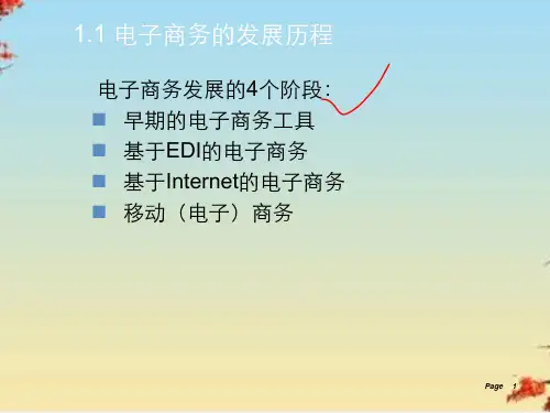 试谈电子商务的发展历程(ppt 16页)
