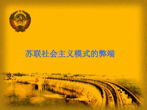 苏联模式的弊端及其教训