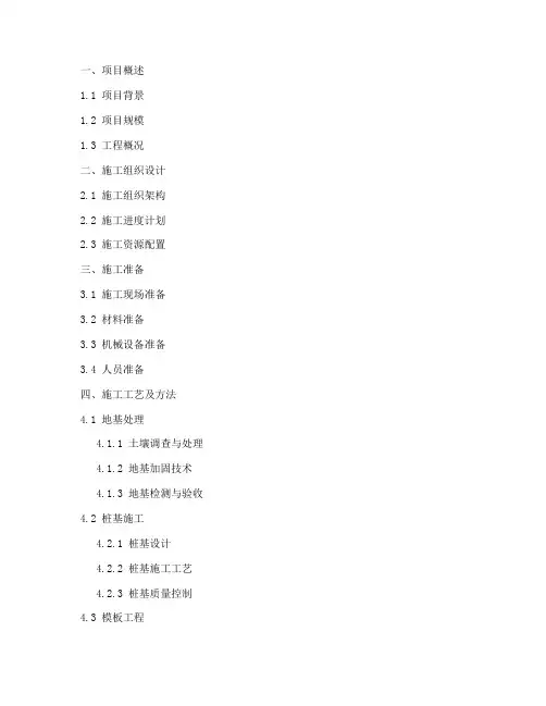 基础工程施工方案目录