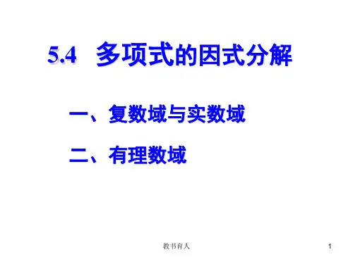 多项式的因式分解(教育知识)