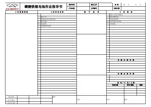 工艺文件表格
