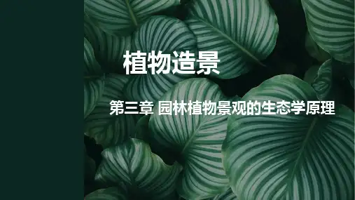 植物造景-第三章园林植物景观的生态学原理