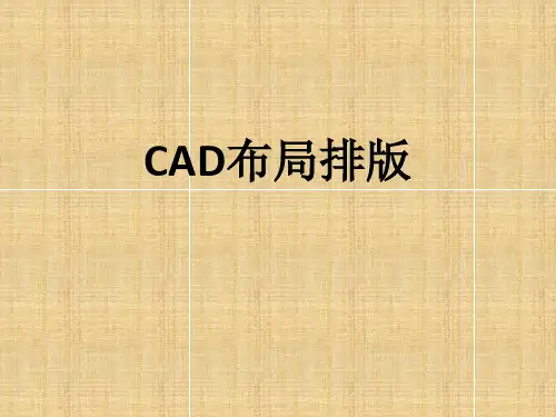 CAD布局排版 ppt课件