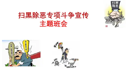 扫黑除恶专项斗争宣传主题班会