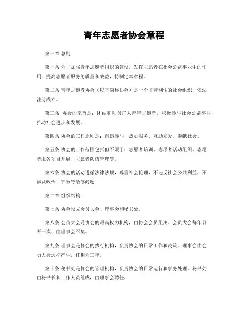 青年志愿者协会章程
