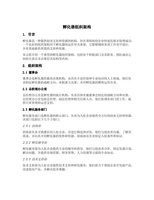 孵化器组织架构