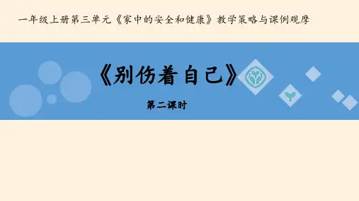 部编人教版道德与法治一年级上册《别伤着自己》优质教学课件