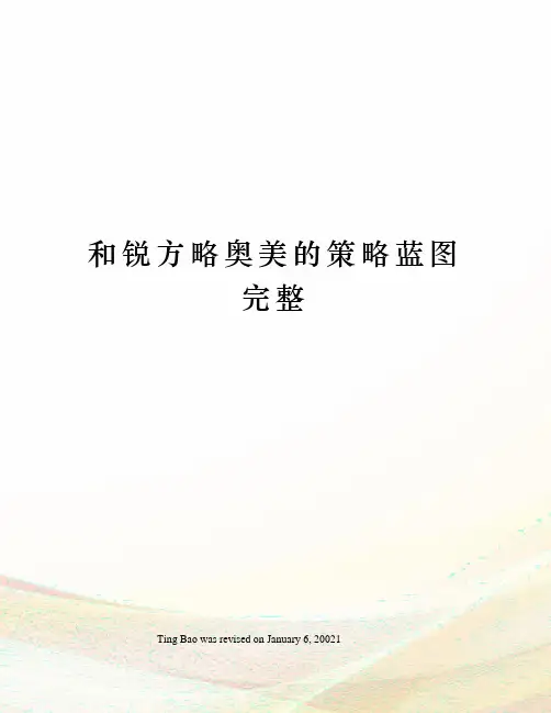和锐方略奥美的策略蓝图完整