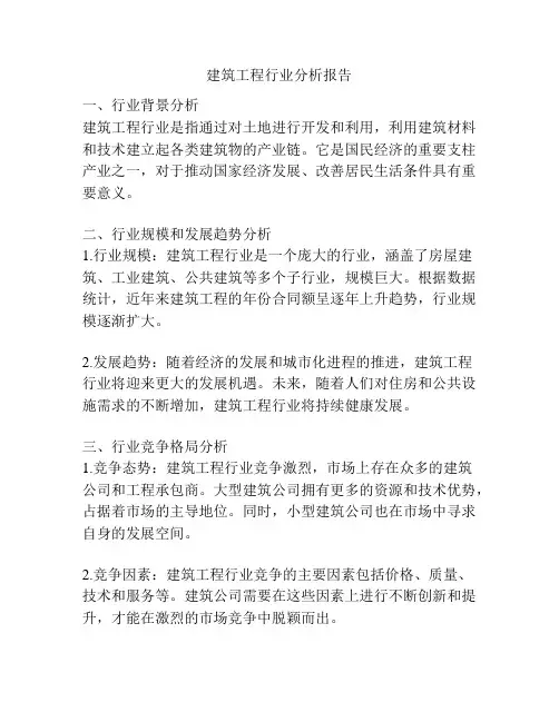 建筑工程行业分析报告
