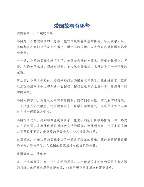 爱国故事有哪些