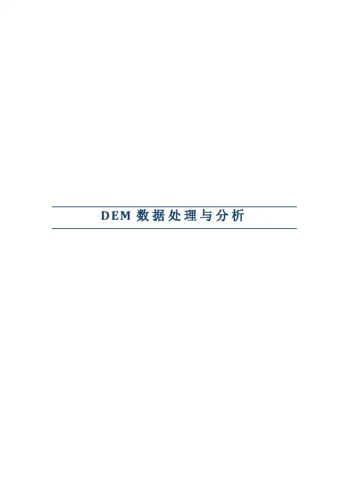 DEM数据处理与分析