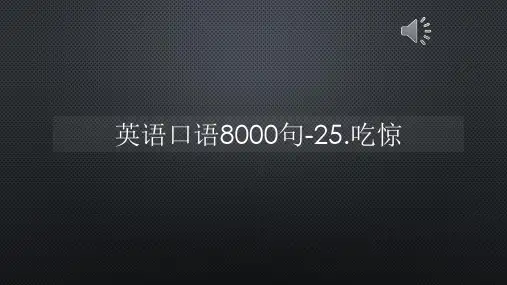英语口语8000句-25.吃惊【声音字幕同步PPT】