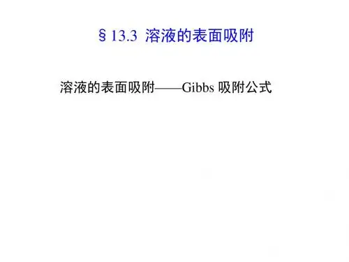 §13.3 溶液的表面吸附.