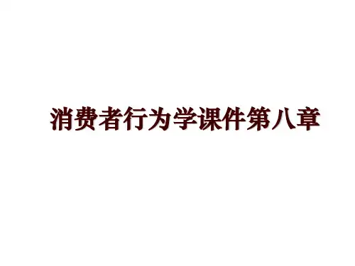 消费者行为学课件第八章