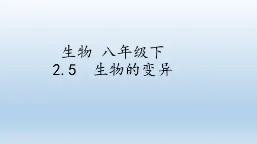 人教版八年级生物下册：2.5《生物的变异》课件(共25张PPT)