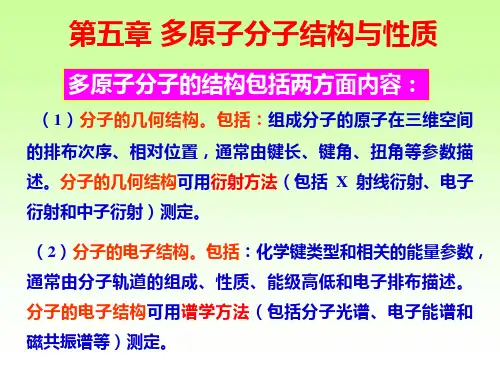 周公度第四版结构化学第五章_多原子分子的结构和性质总结