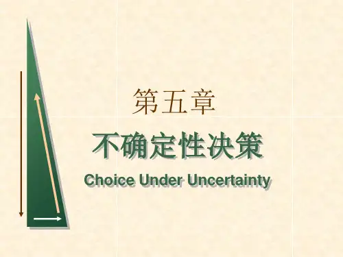 不确定性决策精选PPT演示文稿